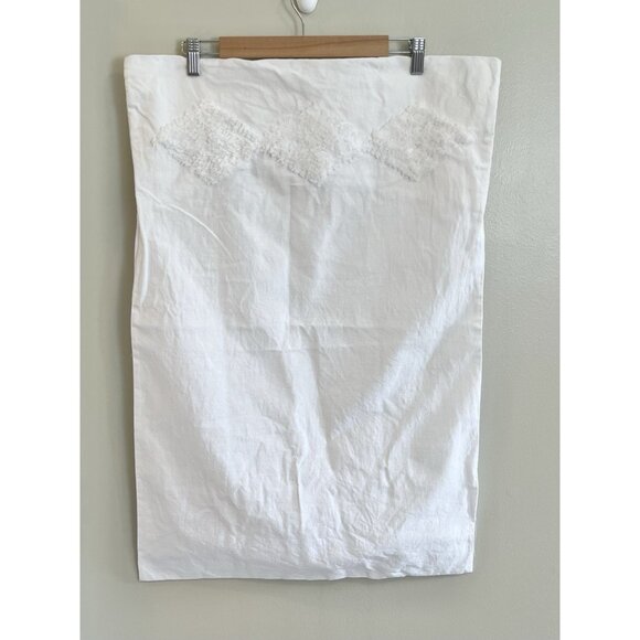 IKEA‎ Rödvide White Cotton Linen Pillow Cover Sham 20” X 31” Full/Double - Picture 1 of 10